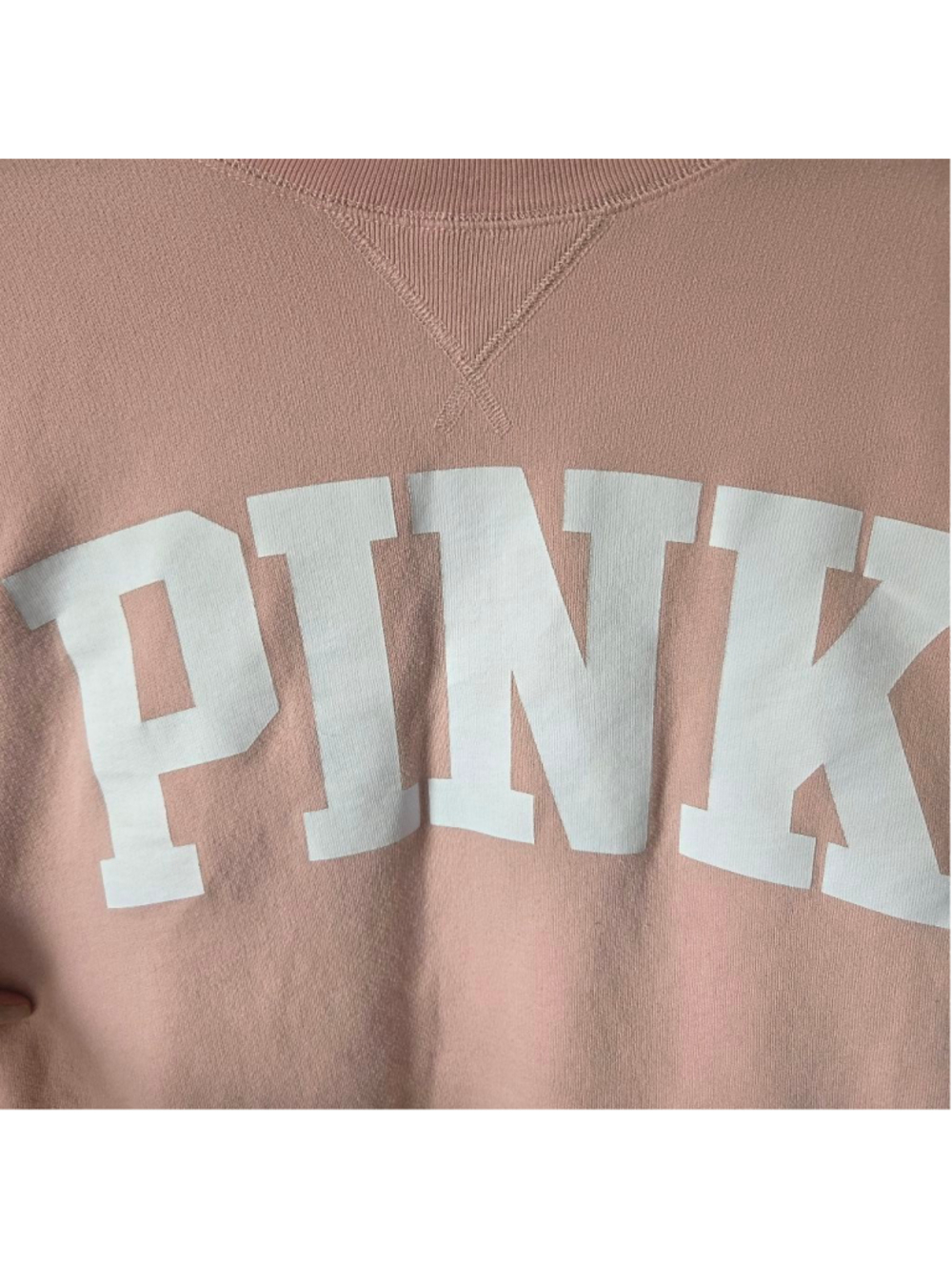 Women's PINK Victoria's Secret Sweatshirt L Pink with White Logo - Picture 3 of 13
